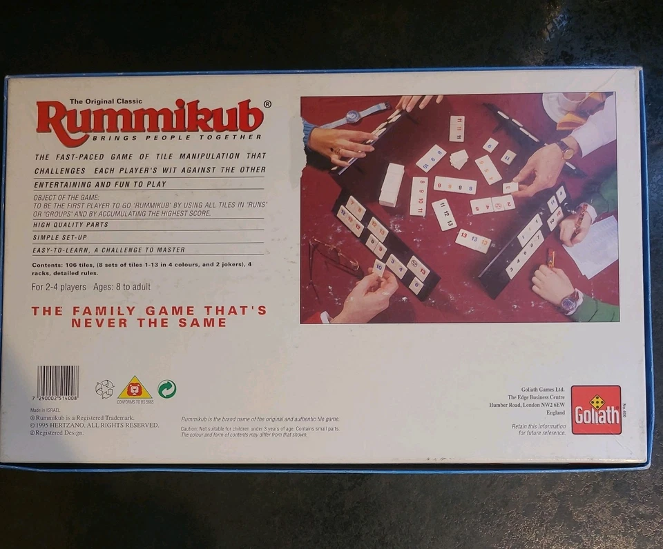Rummikub - The Original Classic Game - 1995 - Goliath Board Games - Israel - VGC - Image 3 of 4
