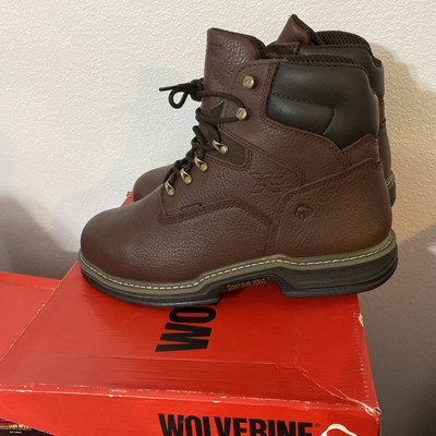 Men's Wolverine Darco 6'' Steel Toe W02406 Brown Leather Work Boot Size 8.5 EW