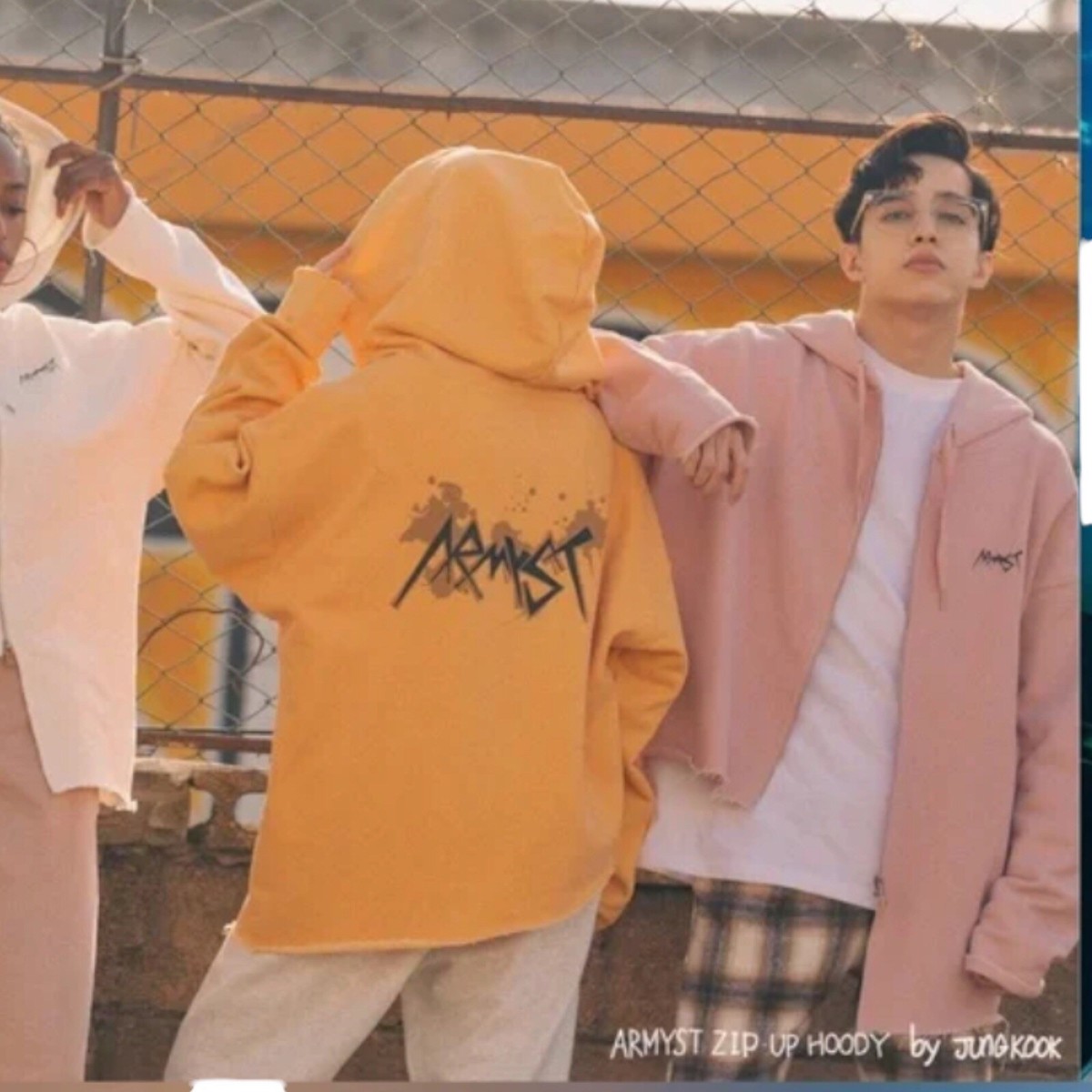 ARMYst Zip-Up Hoody by Jungkook BTS Mustard Guk Yellow OFFICIAL