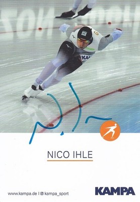 Nico IHLE - Deutschland, Silber WM 2017 Eisschnelllauf, Original-Autogramm!