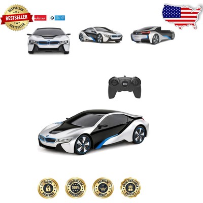 Silver Metallic BMW i8 1/24 Scale RC Car - Exciting Indoor & Outdoor Racing