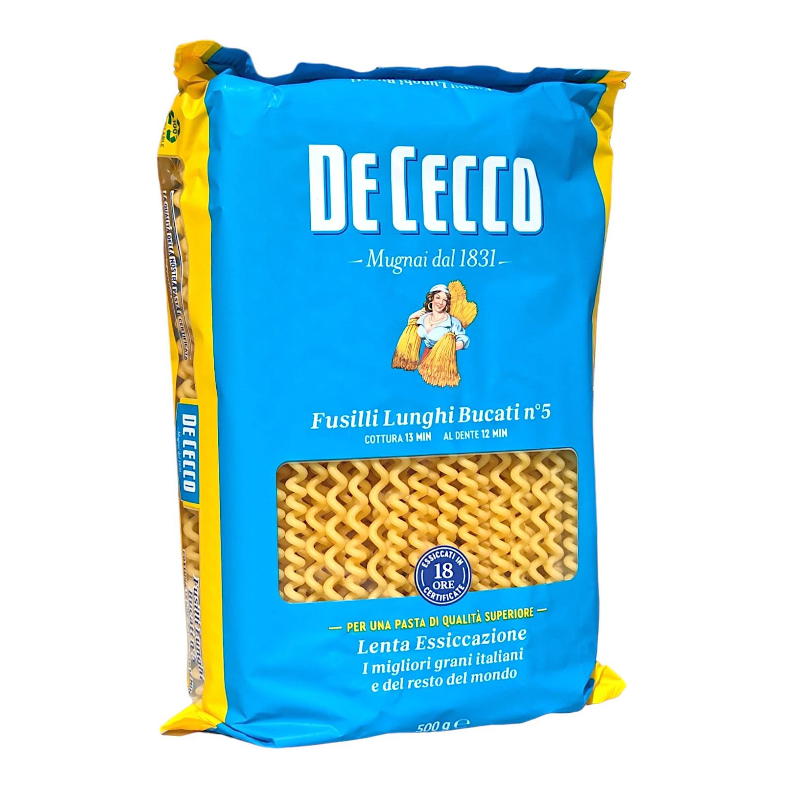 De Cecco Pasta Fusilli Lunghi Bucati no.5 - 500g
