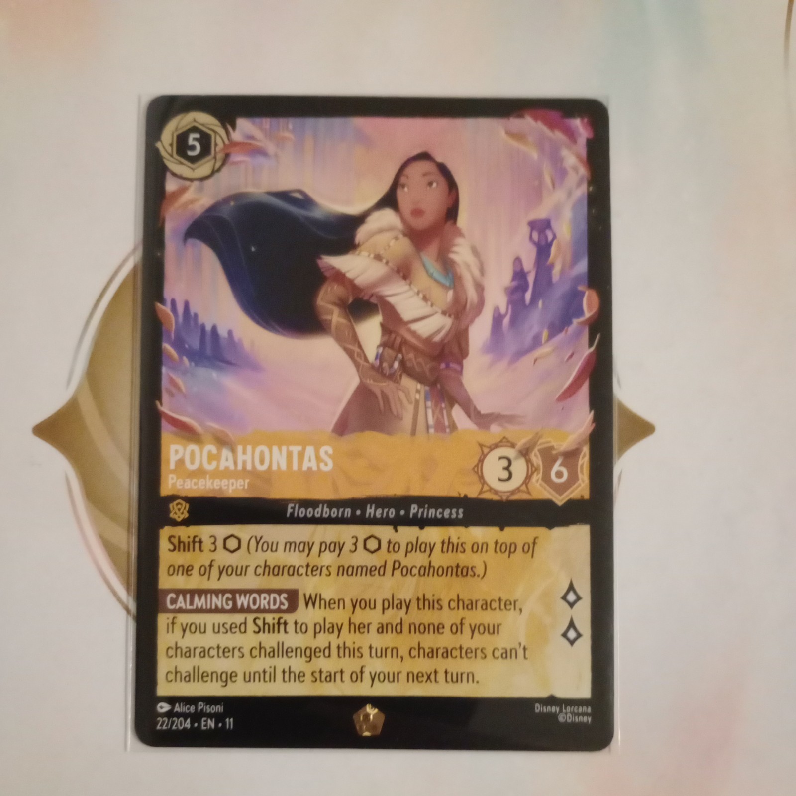 Pocahontas Peacekeeper 22/204 Lorcana Winterspell Legendary Regular