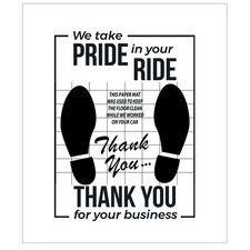 Chorming White Car Paper Floor Mats 50 Pcs Disposable 16x20 Inches 50pcs