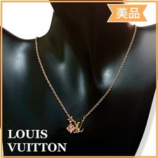 Authentic Louis Vuitton Coriel Le Grame Necklace in Gold with Flowers