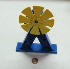 Vtg Lego Duplo Yellow Windmill Propeller & Holder Blue Support 8 Blade Fan Farm
