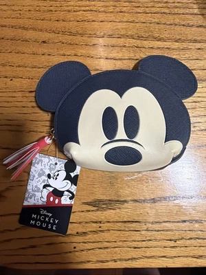 Mickey Mouse Bio World Coin Change Pouch Purse Wallet Clutch Makeup Case New - Image 1 of 4
