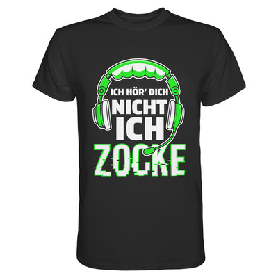 Gamer T-Shirt Lustig Zocker Spruch Gaming Headset Nerd Zocken Computerspieler