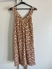 Unused MARC BY MARC JACOBS Sleeveless Animal Print V-Neck Dress Brown/Beige S