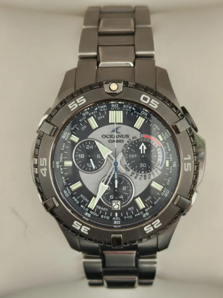 Casio Oceanus OCW-P500TDJ-1A2JF Titanium Men's Watch World Time Mens Watch Solar — 第 3/4 张图片