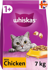 Whiskas 1+ Adult Dry Cat Food Chicken 7kg Bulk Pack Complete Nutrition 3.07 per kilo