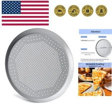 Pizza Pan for Oven, 12 Inch Perforated Pizza Pan with Holes, Heavy Duty Alumi...