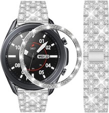 22mm Rhinestone Metal Strap Compatible with Samsung Galaxy Watch 3 45mm 