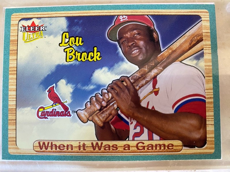2003 Fleer Ultra When It Was A Game Lou Brock #9WG St Louis Cardinals HOF