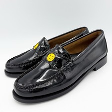 G.H. Bass  Co Whitney Emoji Smiley Weejun Loafer Black Patent Size 5.5 NWOT