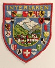 Écusson INTERLAKEN Suisse en tissu brodé - hauteur 6,3 cm