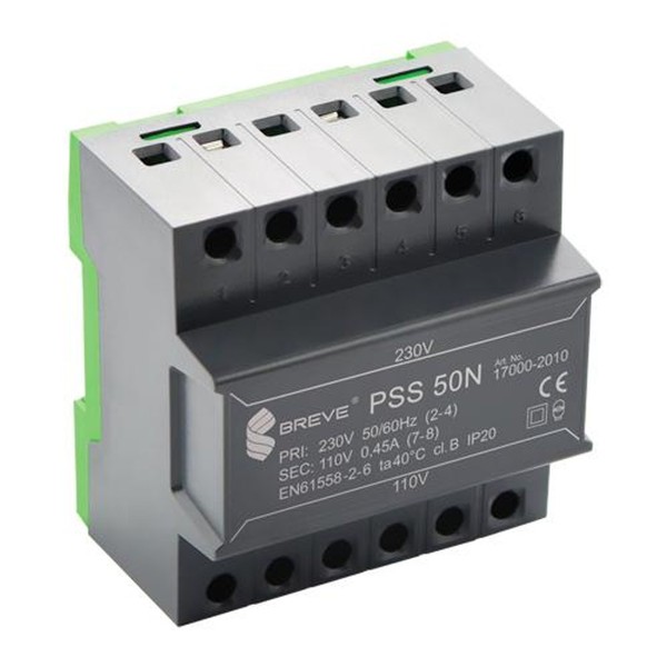 1-Phasiger Modularer Trenntransformator PSS 50N 230/110V, FüR DIN Rail, IP20-image