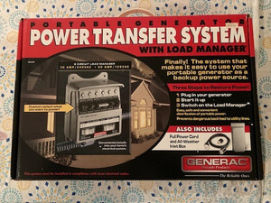 Generac Portable Generator Power Transfer System With Load Manager Model 1276-1