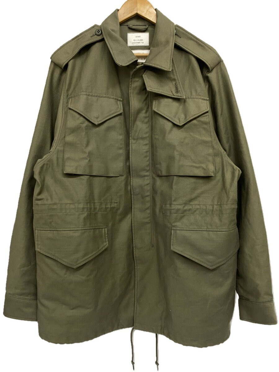 HYKE M51/TYPE FIELD JACKET/XXL/Cotton/Green/Plain/17363 Used  