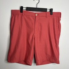 Peter Millar Salem Performance Golf Shorts Mens 34 Red