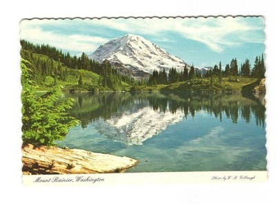 Mount Rainier WA from Eunice Lake Vintage postcard unposted