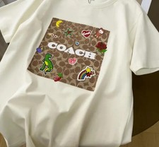 NWT COACH Women  s Signature T-shirt COTTON reprint