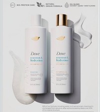 Dove Shampoo and Conditioner Coconut Hydration 2 Count 12 Fl Oz Free Shipping