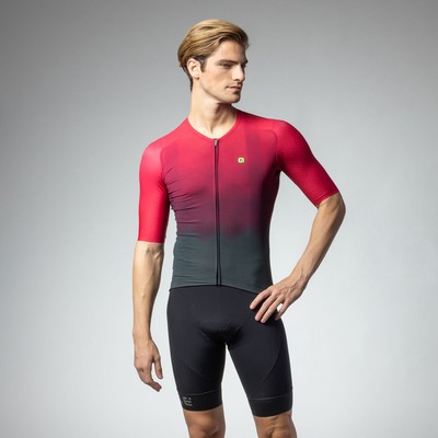 ALE Herren Radtrikot - Velocity 2.0 R-EV1 - Kurzarm, burgund L24072426