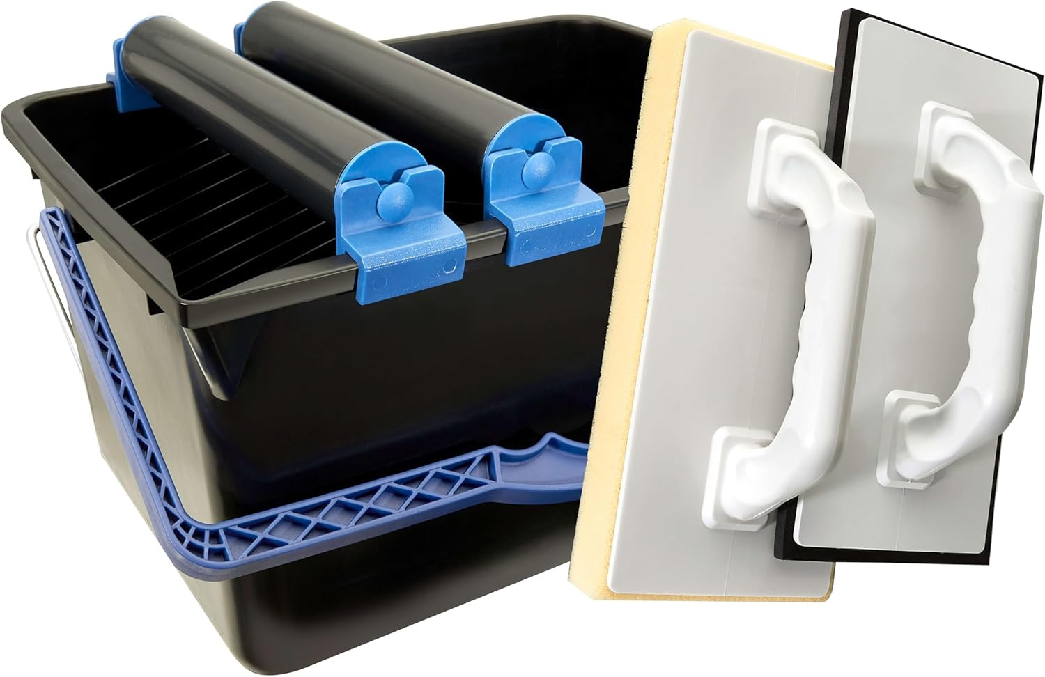 SET  Secchio in Plastica Da 12L Idrospugna Con Rivestimento in Gomma