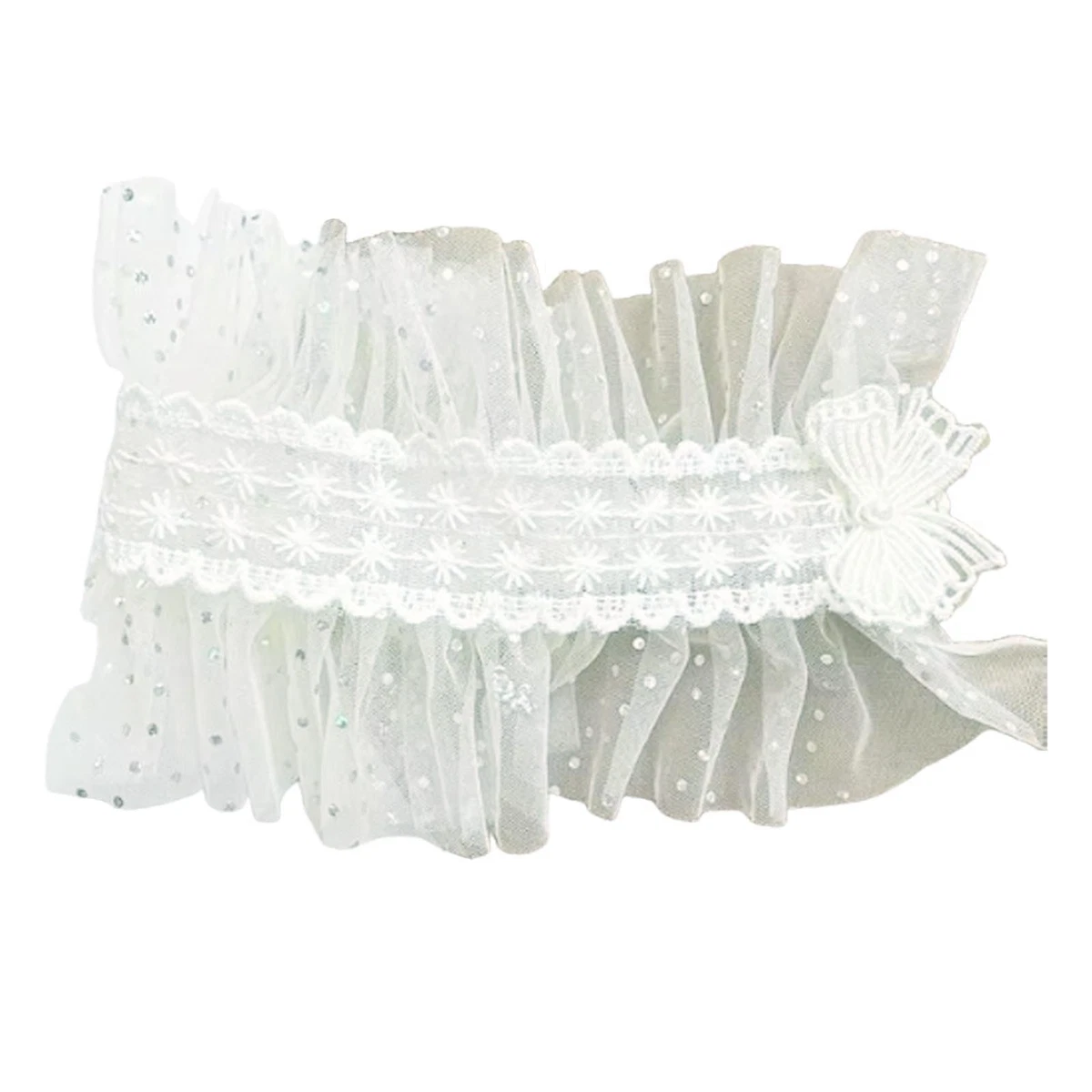 6 fasce per capelli larghe glitterate per bambine con paillettes