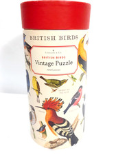Vintage British Birds Cavallini  Co. 1,000 Piece Puzzle new w/ poster  bag