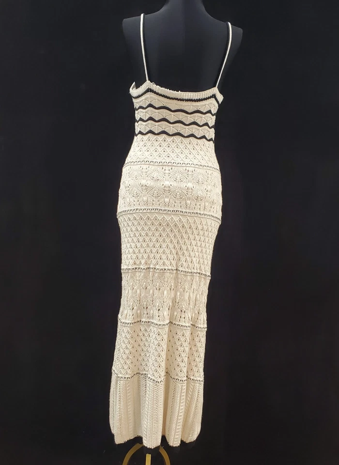 Maxi Vestido Babydoll Fishermancore Crochet Oak Oliva para Mujer Talla L Cottagcore Foto 3 de 4