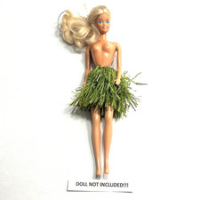 Vintage 1960's Barbie Fashion Handmade Hawaiian Grass Holokuu Hula Skirt - VGC