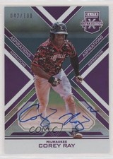 2016 Panini Elite Extra Edition Aspirations Purple 42/100 Corey Ray #5 Auto eq1