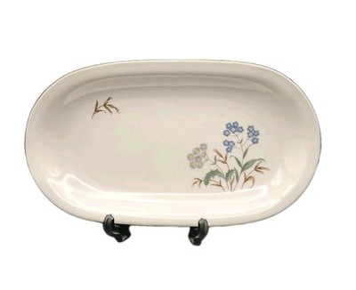 Vintage Kahla German Porcelain Small Floral Oval Dish 9.125'' X 5.125'' 