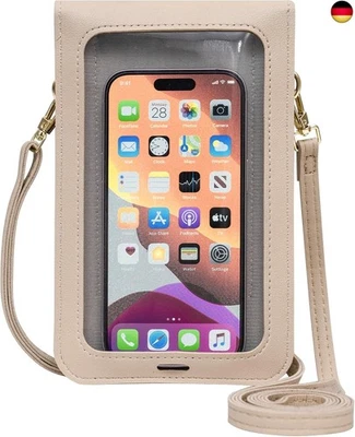 TOPTIME Handytasche zum Umhängen Damen, Touchscreen Kleine Umhängetasche Damen mit V