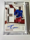 2023 Panini Immaculate Soccer Tim Weah Patch Auto 29/49 USMNT World Cup