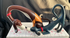Border Fine Arts HOT DOGS Want to Play' Hydie & Zeekie'   A3937 Toni Goffe