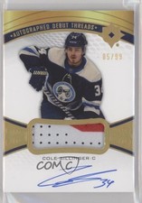 2021 Upper Deck Ultimate Collection Debut Threads 85/99 Cole Sillinger Auto 12cy