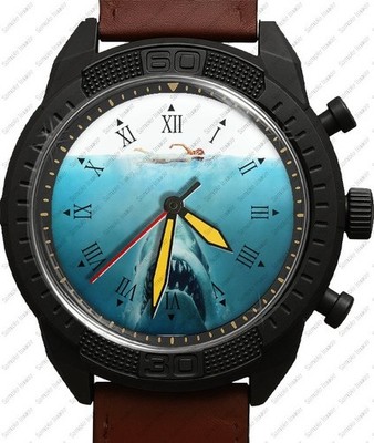 Shark Jaws Man-eater In Blue Sea einzigartige Unisex schöne Armbanduhr UK SCHNELL