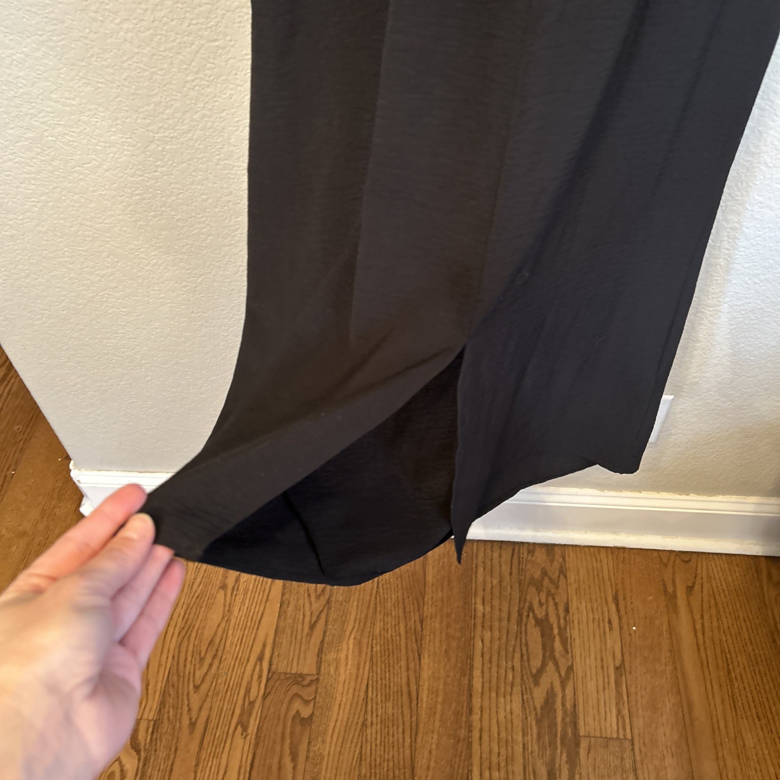 Mango MNG Black Twist Maxi Dress Sleeveless Cinch Minimalist Size 10 Knot Detail thumbnail 5