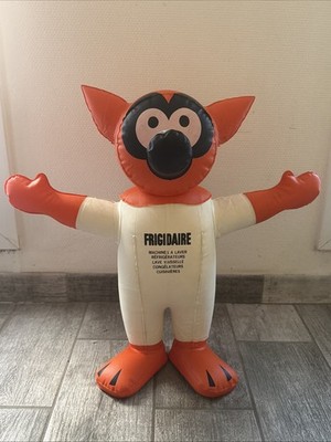 Altes großes aufblasbares Werbemaskottchen Kühlschrank 52 cm