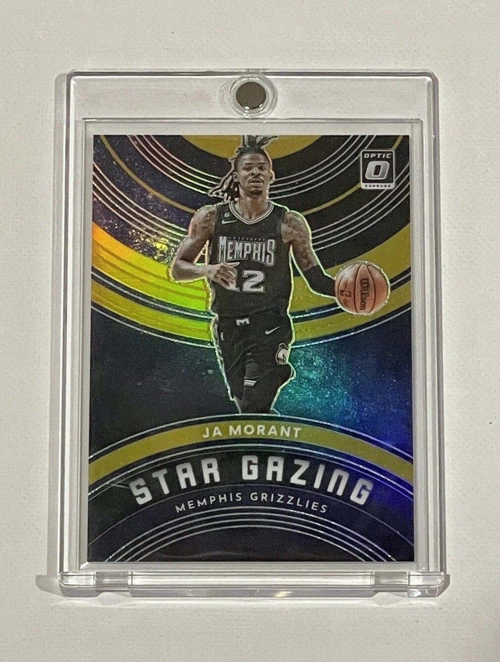 Ja Morant 2022-23 Donruss Optic Star Gazing /10 Gold Prizm #4