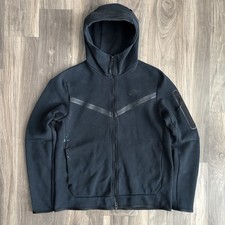 Nike Tech Fleece Hoodie Men's Size M Black Full Zip Windrunner CU4489-010 Paint