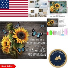 Stunning 12x16 Inch Butterfly Diamond Art Kit - Perfect for Home Decor