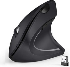 Ergonomic 2.4G Optical Wireless Vertical Mouse 6 Buttons 3 Adjustable DPI PC