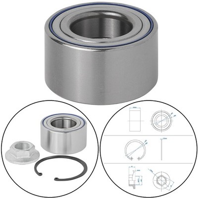 1 x Kompaktlagersatz kompatibel für ALKO Bremse Kompaktlager Radlager 42x80x40mm