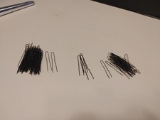 Lot of 125 Vintage Bob Bobby Hair Pins - black and brown fork style