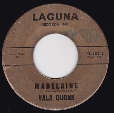 Doo Wop / R&B--Vala Quons   Madelaine / Teardrops - HEAR !!