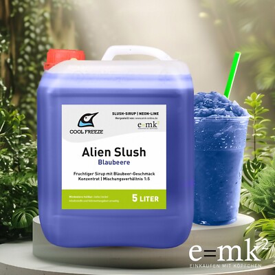 Alien Slush Eis Konzentrat | Blaubeere | 5L für Slushmaschine | Glycerin-frei